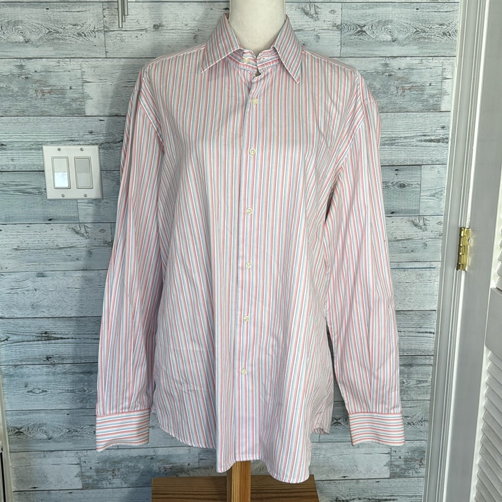 VALENTINO STRIPED BUTTON DOWN SHIRT